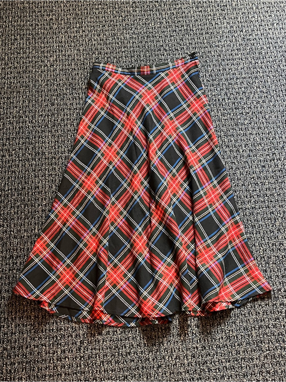 Vintage Women’s Willow Ridge Plaid Skirt Red Multi Color Size 14 Long Full